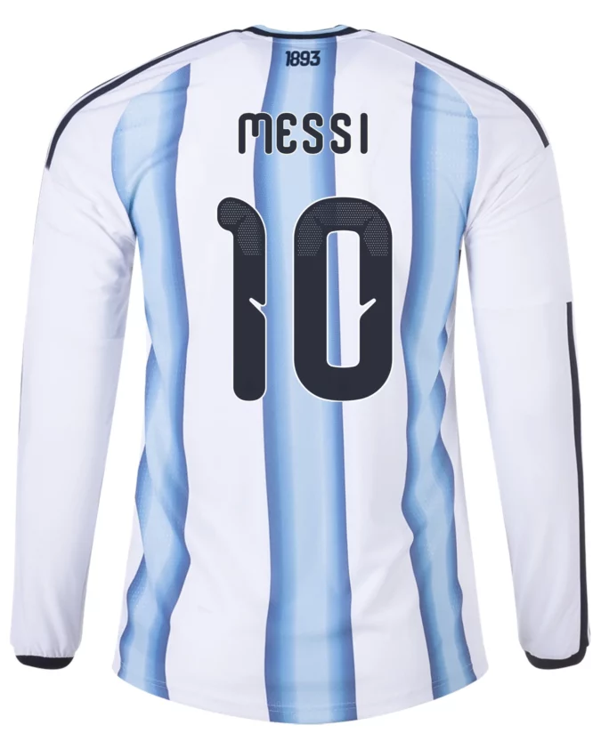 Lionel Messi Argentina 26/27 Long Sleeve Authentic Home Jersey by adidas