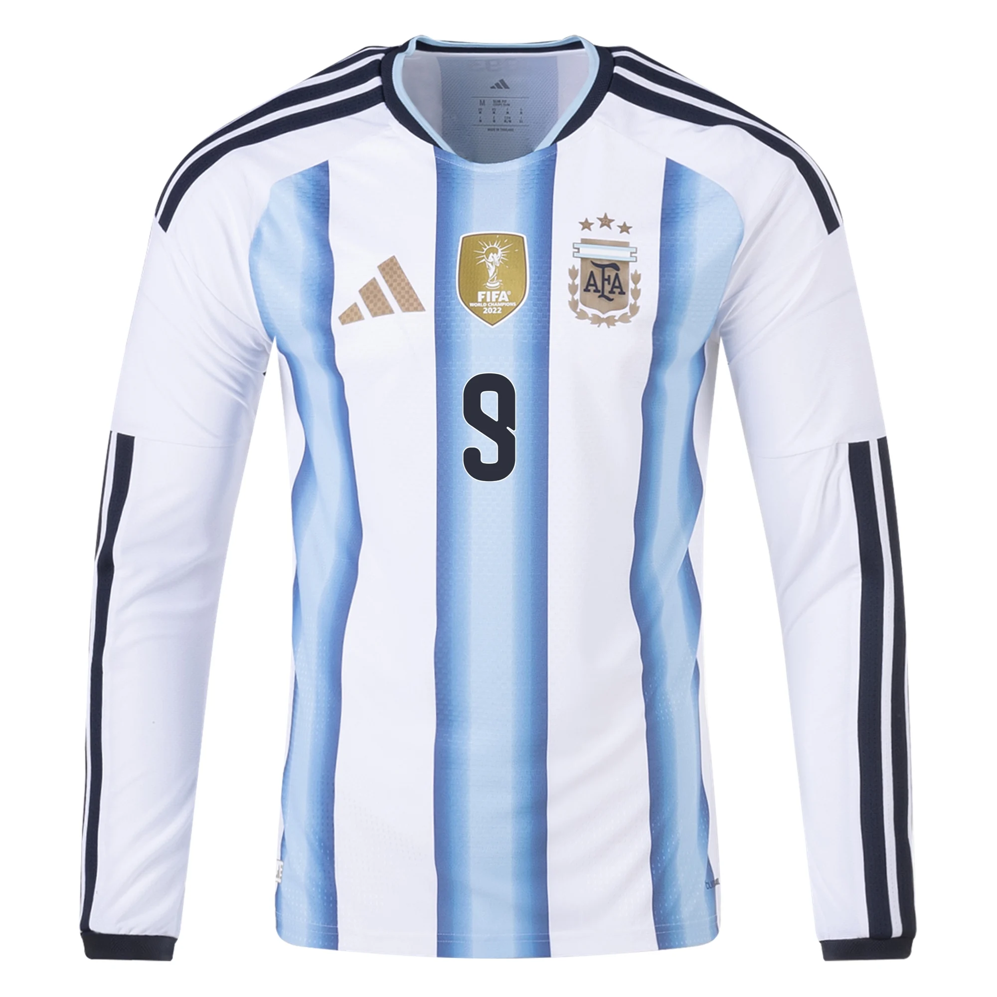 Julián Alvarez Argentina 26/27 Long Sleeve Authentic Home Jersey by adidas - Image 2