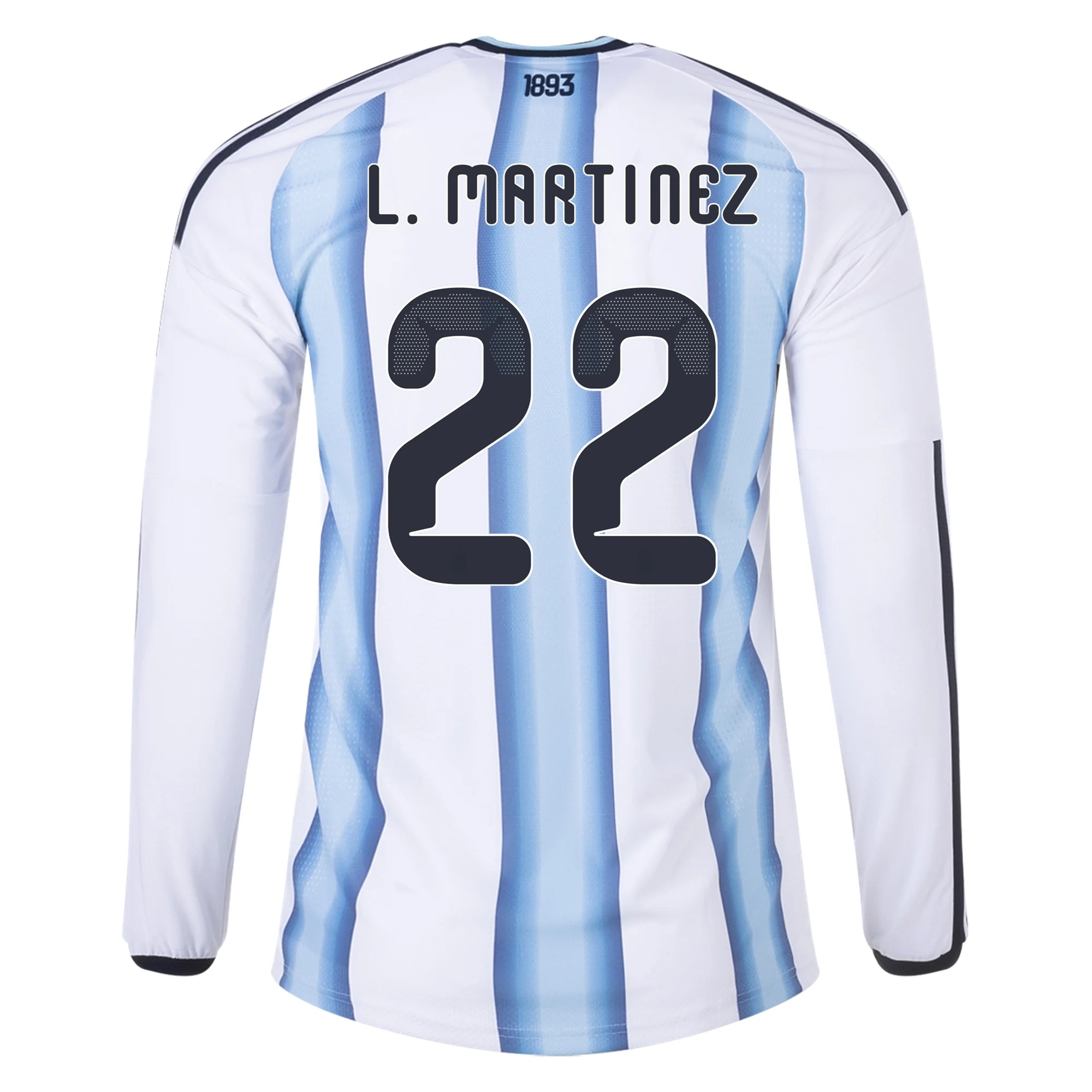 Lautaro Martínez Argentina 26/27 Long Sleeve Authentic Home Jersey by adidas