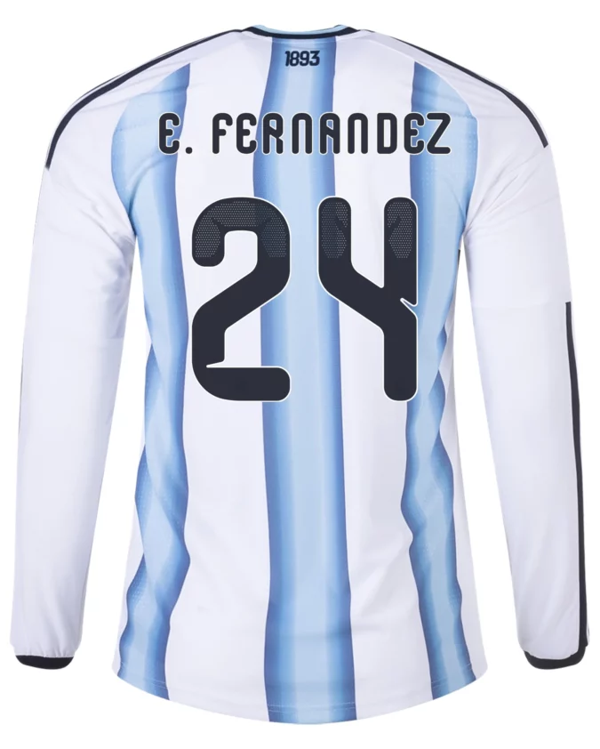 Enzo Fernández Argentina 26/27 Long Sleeve Authentic Home Jersey by adidas