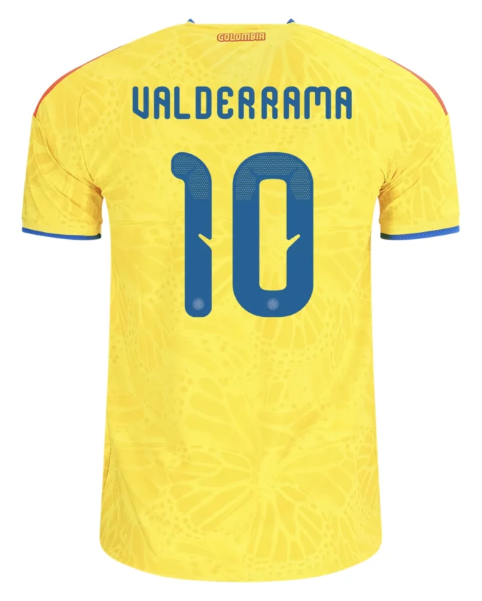 Carlos Valderrama Colombia 26/27 Authentic Home Jersey by adidas