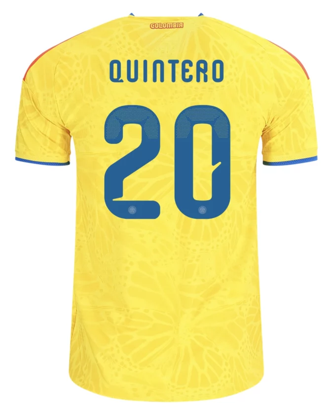 Juan Fernando Quintero Colombia 26/27 Authentic Home Jersey by adidas