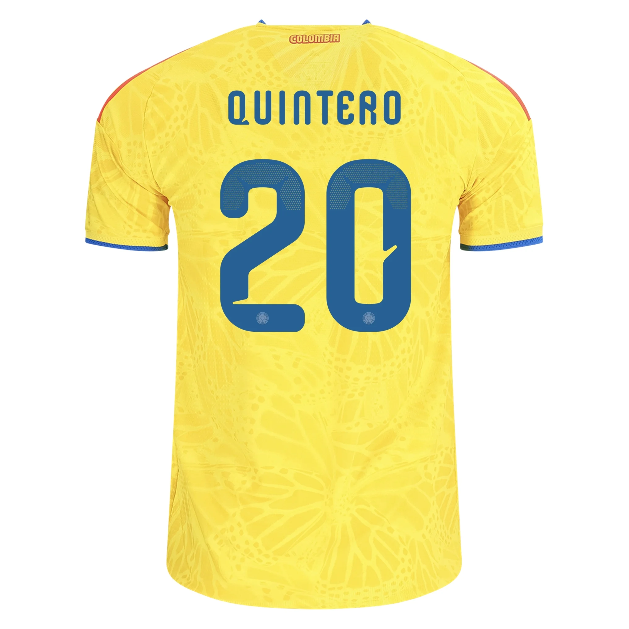 Juan Fernando Quintero Colombia 26/27 Authentic Home Jersey by adidas